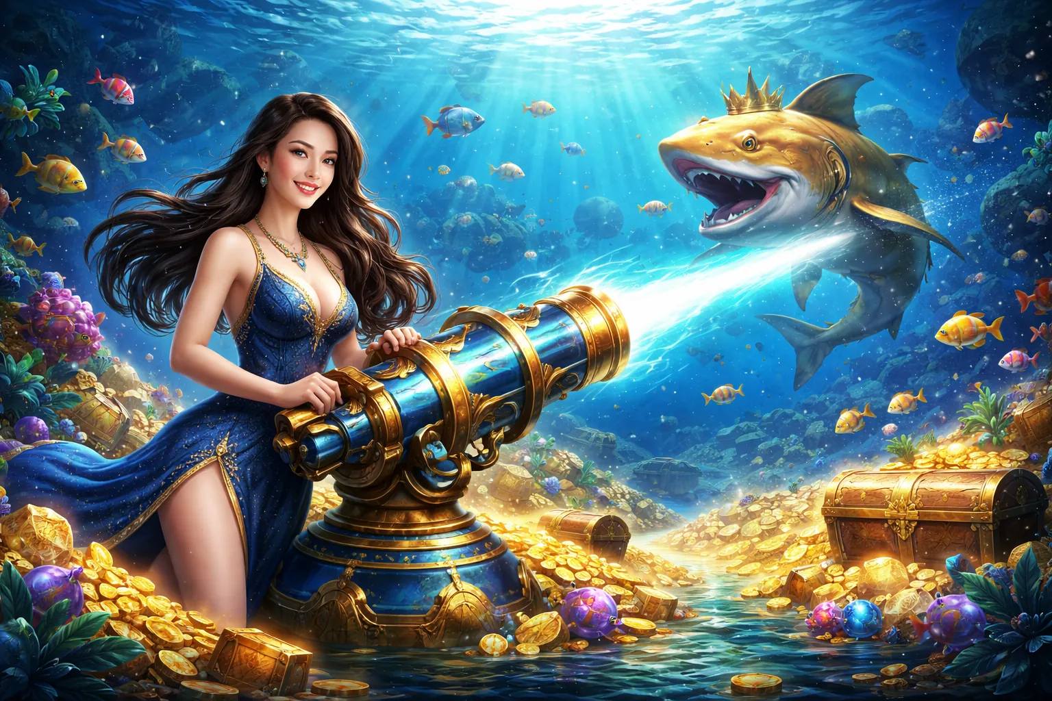 Hình ảnh chính trò chơi Bắn Cá GT88 với khung cảnh đại dương sống động